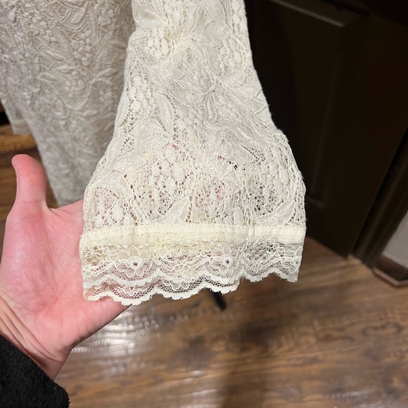 Top Shop Ivory Lace Rehearsal Dress Size 6 - Picture 3 of 7